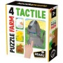 4 Puzzleuri tactile animale de la ferma cu piese mari pentru copiii de peste 2 ani